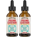 Liposomal Glutathione Liquid 2000MG - Antioxidant Detox Supplement for kvinder & mænd, Aging Defense, Leverfunktion & Energi, med Hyaluronsyre + Aloe Vera + Vitamin C, Natural & Vegan, 4 FLLOZ