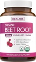 USDA Organic Beet Root Powder (60 Tablets) 1350mg Beets Per Serving with Black Pepper for Extra Absorption - Super Antioxidant and Nitrate Supplement for Athletic Performance and Stamina- No Capsules