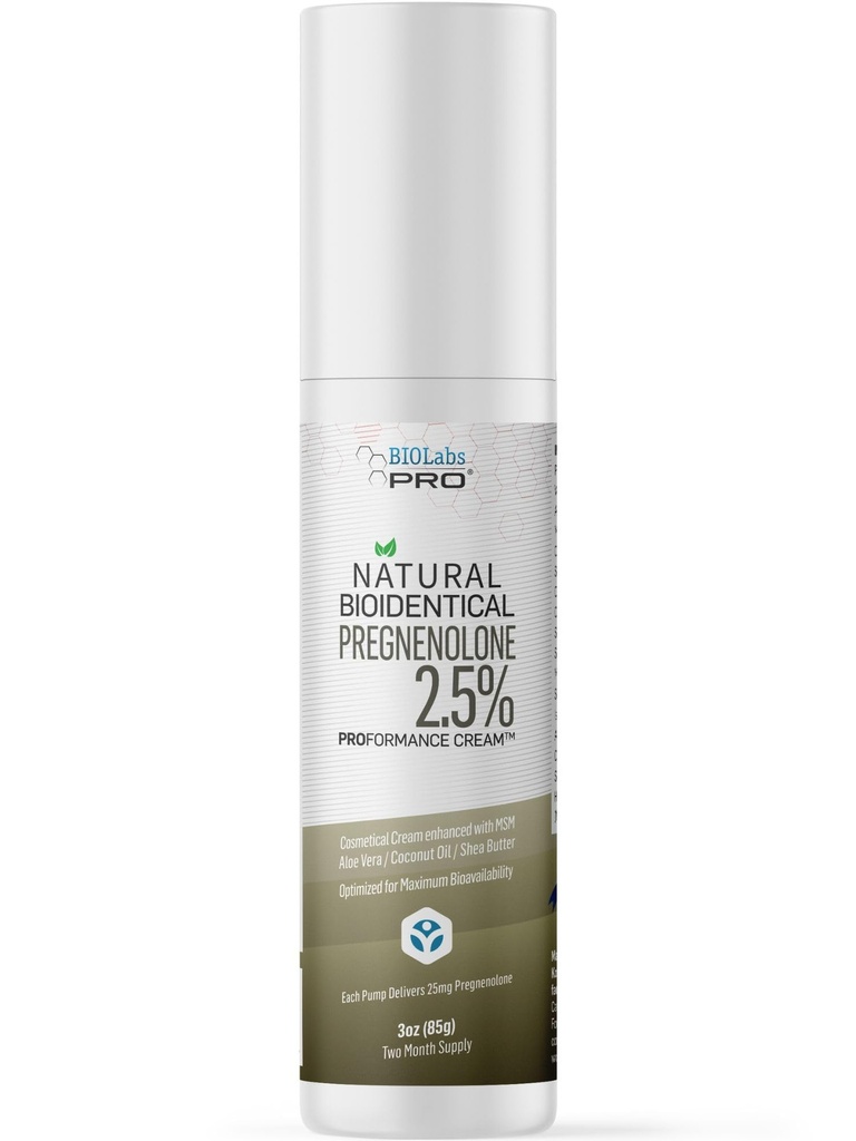 BIOLABS PRO Gravide, Alle naturlige bioidentiske Gravide, 2,5% maksimal styrke, Two-Month Supply (Undufted - 3oz)