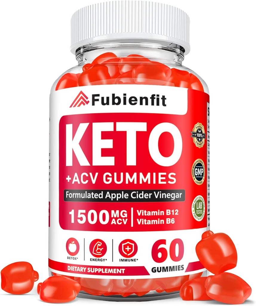 Keto ACV Gummies for Women - Apple Cider Vinegar Gummies med mor, B Vitamin, Pomegranat & Beet Root - Metabolisme, Vegan, Sukkerfri, 60 Ct