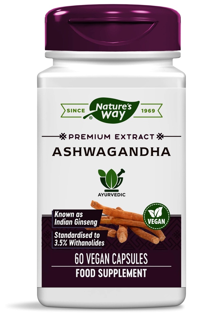 Nature 's Way - Ashwagandha, 60 veggie caps