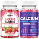 Iron Gummies Supplement for voksne & børn; 124; Calcium Kalium Magnesium Gummies