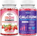 Iron Gummies Supplement for voksne & børn; 124; Calcium Kalium Magnesium Gummies