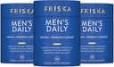FRISKA mænds daglige fordøjelsesmiddel Enzyme og probiotika supplement, naturlig støtte til mandlige fordøjelsessygdomme, bloating, gas, fordøjelsesbesvær Relief, understøtter Gut sundhed, lactase og B- vitaminer, 90 kapsler