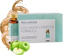 Reluminer Avanceret Collagen Beauty Drink med Glutathion, Hyaluronsyre & antioxidanter - efter-Summer Skin Inddrivelse & Lavet i USA - Apple Flavor - 10 flasker x 50ml
