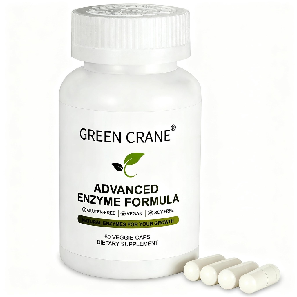 Advanced Enzyme Formula | Plant-Sourced Digestive Support Complex | Gentle Gluten-Free Vegan Capsules | 60 Count