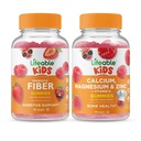 Lifeable Prebiotic Fiber Kids + Calcium Magnesium & Zink Kids, Gummies Bundle - Great Tasting, Vitamin Supplement, Gluten fri, GMO fri, Chewable Gummy