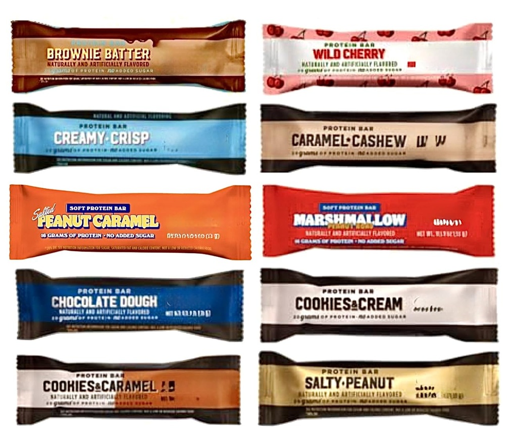BarebeIs Protein Bar Variety Pack Sampler, Protein Snacks with 20g of High Protein – 10 Flavor Sampler, Low Sugar High Protein Snacks Bars