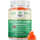 Teen Multivitamin Gummies 12-17 - Teen Boys & Girls Gummy Vitaminer for bedre hud, immunstyrke, Mood & Energy Support - Teenage Girl & Boy Kosttilskud med Zn, Mg, Vitamin A, C, D & E - 60 Ct