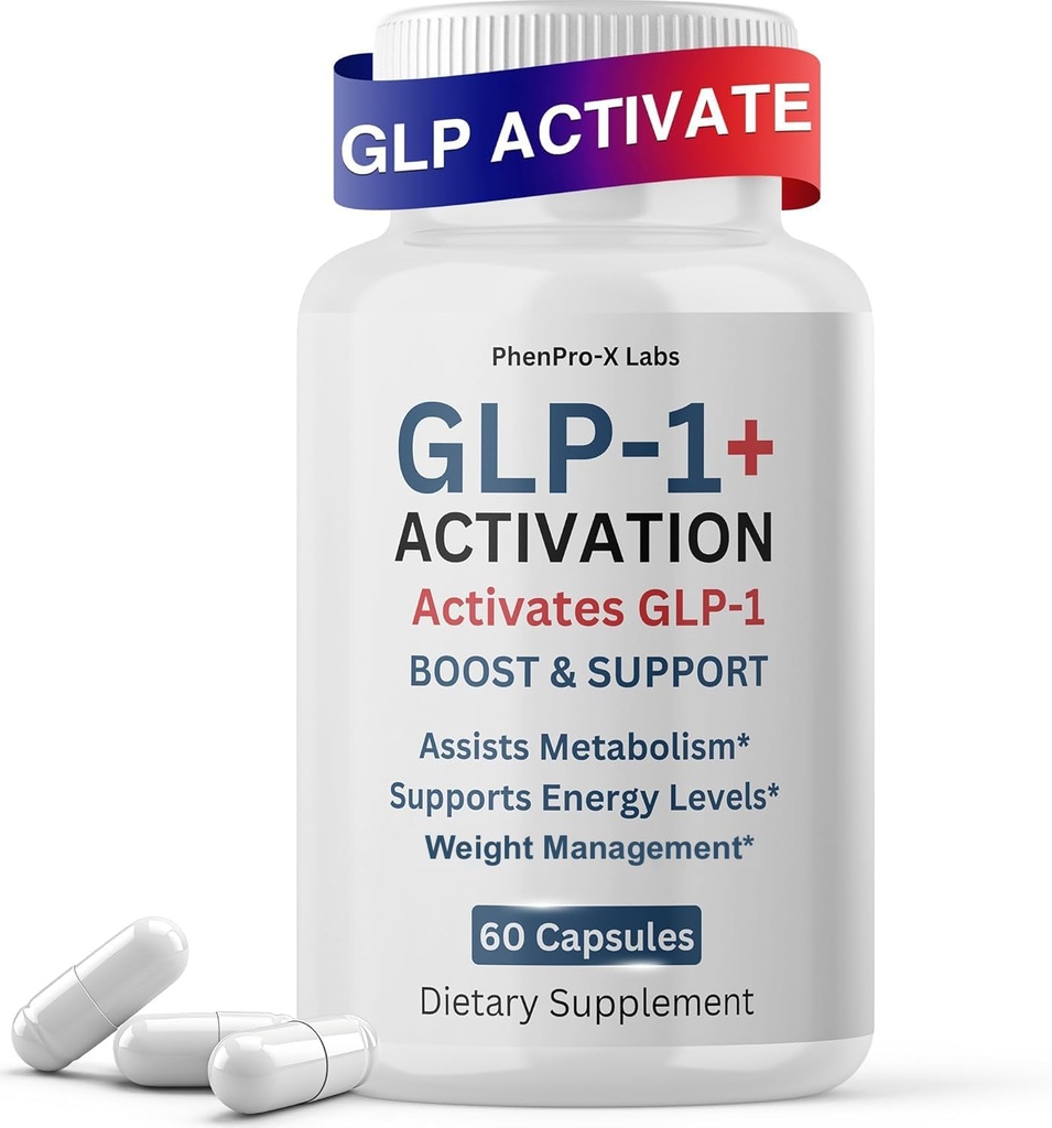 GLP-Activate, GLP-1 Kosttilskud til kvinder og mænd, Giver samlet sundhedsstøtte, Tag før måltid - 60 Kapsler (30 Rich Servering)