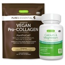 Vegan Collagen Protein Powder + Calcium & Magnesium Complex Vegan Bundle, Comprehensive Bone Support, by Igennus