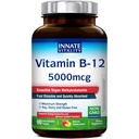 Innate Vitality Vitality Vitamin B12 5000mcg, Sublingual, Vegan Methylcobalamin, Hurtig opløsning tabletter, Natural Peach Flavor, Understøtter energiproduktion & sund nervesystem, 90 tabletter