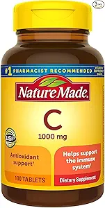 Nature Made C-vitamin 1000 mg tabletter, 100 greve til at hjælpe med at understøtte immunsystemet