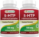 Bedste Naturals 2 Pakker 5- HTP (5- hydroxytryptophan) 100 mg 120 Kapsler