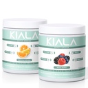 Kiala Nutrition Super Green, Organic Green Powder, Spirulina & Chlorella Superfood Powder, Sugar & Gluten Free Vegan, Spectra Blend, Tropical Slush, Mixed Berry 2 Pack