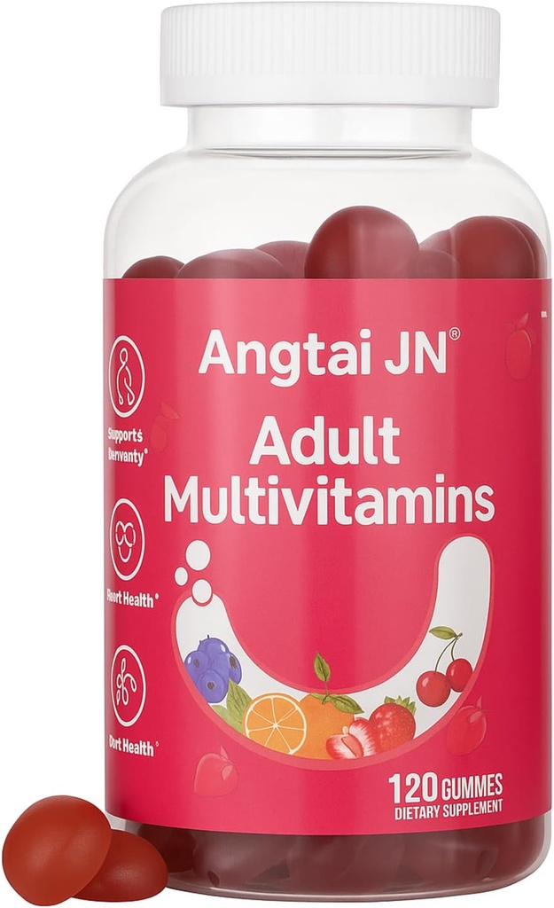 Multivitamin gummier for kvinder og mænd - 13 vitaminer og mineraler (A, C, D, E, biotin, folinsyre, zink), Vegansk venlig, Support immunforsvar, blandet berry flavor, 120 MultiVites gummies, 60 dages forsyning