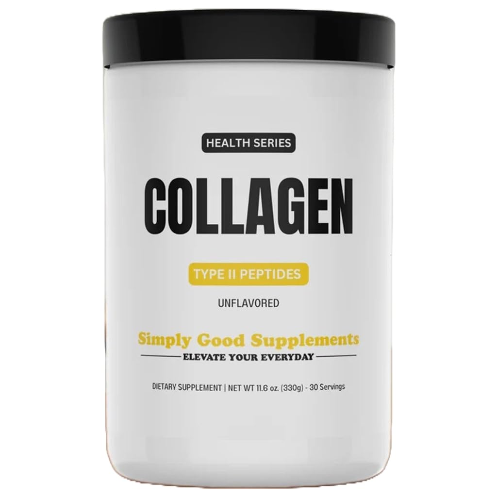 Collagen Powder – 11g Type II Hydrolyzed Collagen Peptides per Serving – Supports Joint Function, Skin Elasticity & Bone Health – Unflavored – 30 Servings