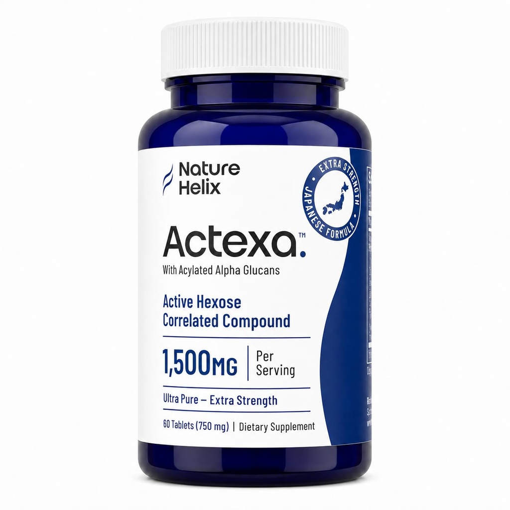 Actexa - Active Hexose Correlated Compound - 1,500 mg per Serving - T Cell Supplement - Support NK Cell Function - Natural Killer Cell Activity - Immune System Support - Mushroom Extract - 60 Tablets