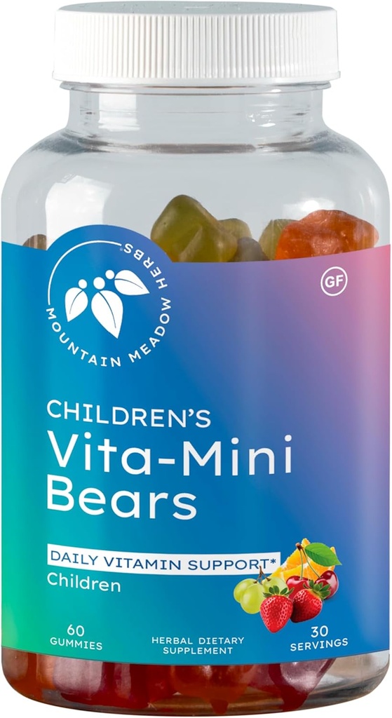Mountain Meadow Herbs Vita- Mini Bears for Children against 124; Multivitamin med Biotin, Follic & Pantothenic Acid, Iodin, Zinkbear 124; for Children 's Sund Development against 124; Fruit Gummies, 60 ct.
