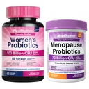 NewRhythm Women's Premium Bundle: Vaginal Health with P-5-P & Vitamin C + Menopause Relief with Botanicals, 18 Strains, 90 Capsules