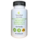 Casa de Sante FODMAP Digestive Enzymes with Probiotics Prebiotics & Postbiotics - GLP-1 Support | Low FODMAP Gut Friendly 4-in-1 | 18 Enzymes + 6 Billion CFU | MD PhD Developed | 60 Veg Capsules