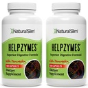 NaturalSlim Helpzymes, Enzyme Complex til voksne med bromelain, Ox Bile, Pancreatin & betaine HCL, 100 kapsler, 2 pakninger