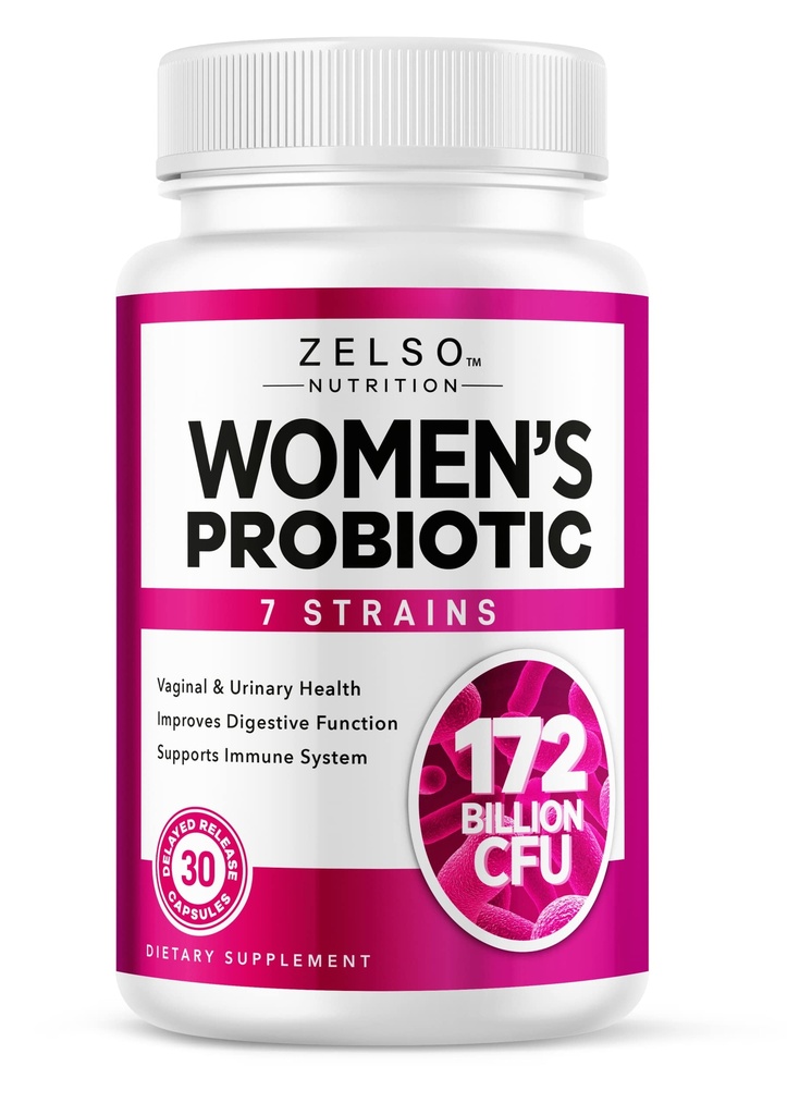Women’s Probiotics, Vaginal Probiotics with Prebiotics Supplement, 175 Billion CFU, 7 Strains - Supports Vaginal Flora, pH Balance, Digestive Health & Immune Support - 30 Capsules