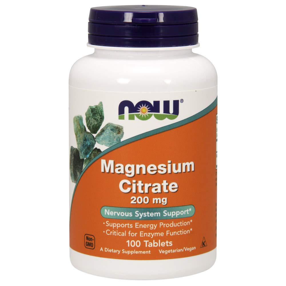 Now Foods Magnesium Citrate 200 mg Tabs, 100 Count (pakning med 1)