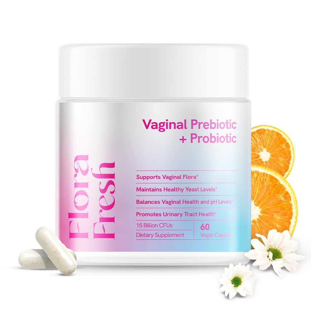 Vaginal Probiotics for Women Vaginigal Health, Prebiotic + Probiotic, 15 Billion CFUs, 60 Capsules - Clinically Tested for UTI Prevention, pH Balance & Vaginal Flora Wellness