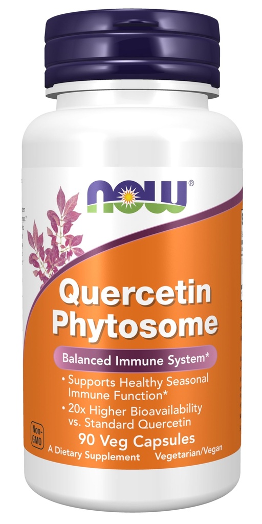 Now Foods Supplements, Quercetin Phytosome 250 mg, Balanceret immunsystem, 90 Vcaps