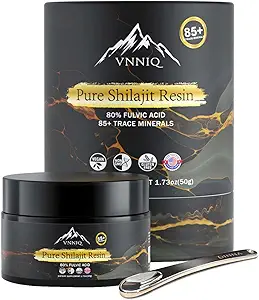 Organic Shilajit for mænd Energy Supplement: Pure Shilajit Resin Evoke Primære Vitality for din husbond - Lab verificeret 80% Fulvic Acid og 85 + Trace Minerals 600mg