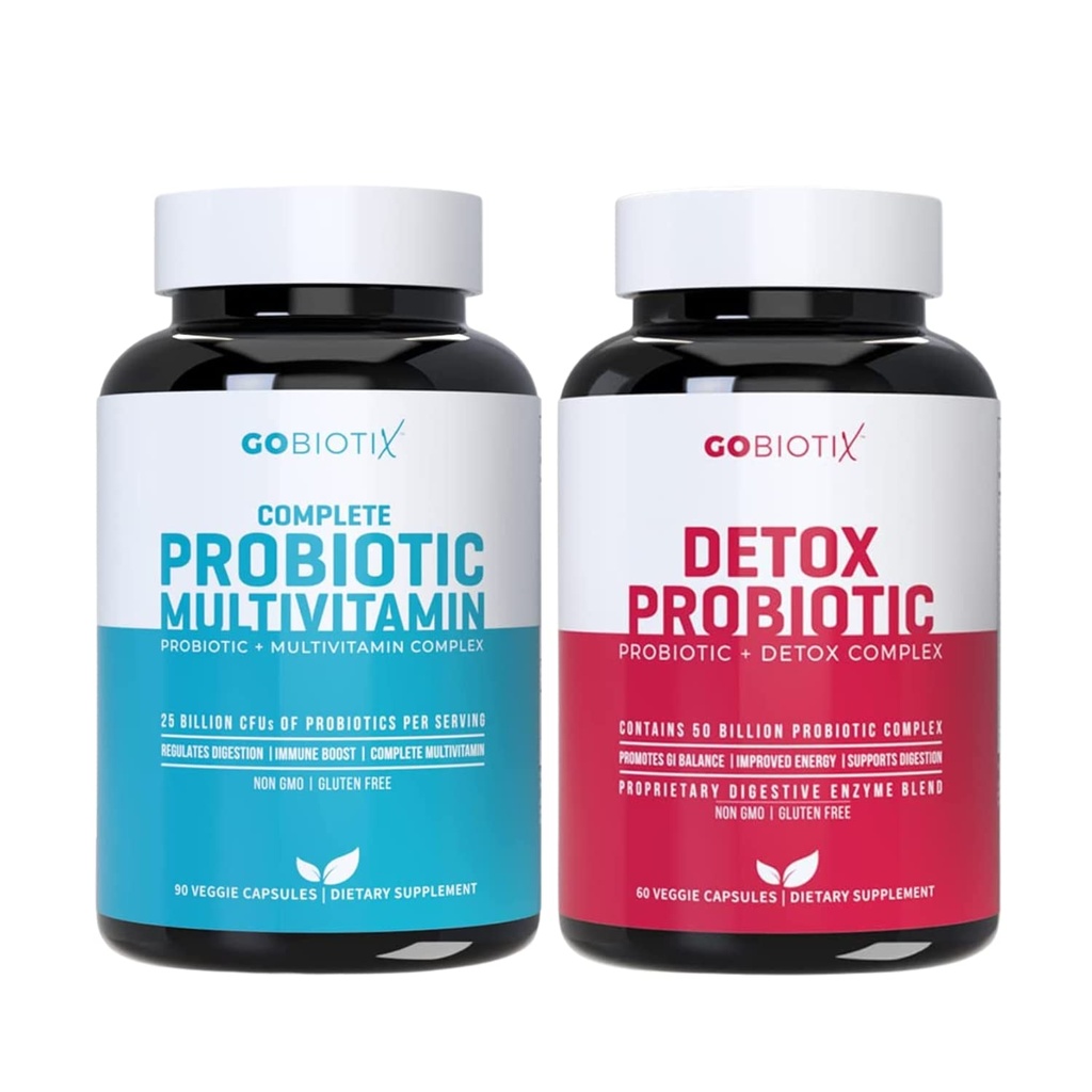 GOBIOTIX Probiotic Multivitamin | Daily Multivitamin with Probiotics & Detox Probiotic Supplement