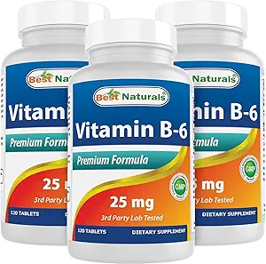 Bedste Naturals B6 25 mg, 120 tabletter (120 greve (pakning med 3))
