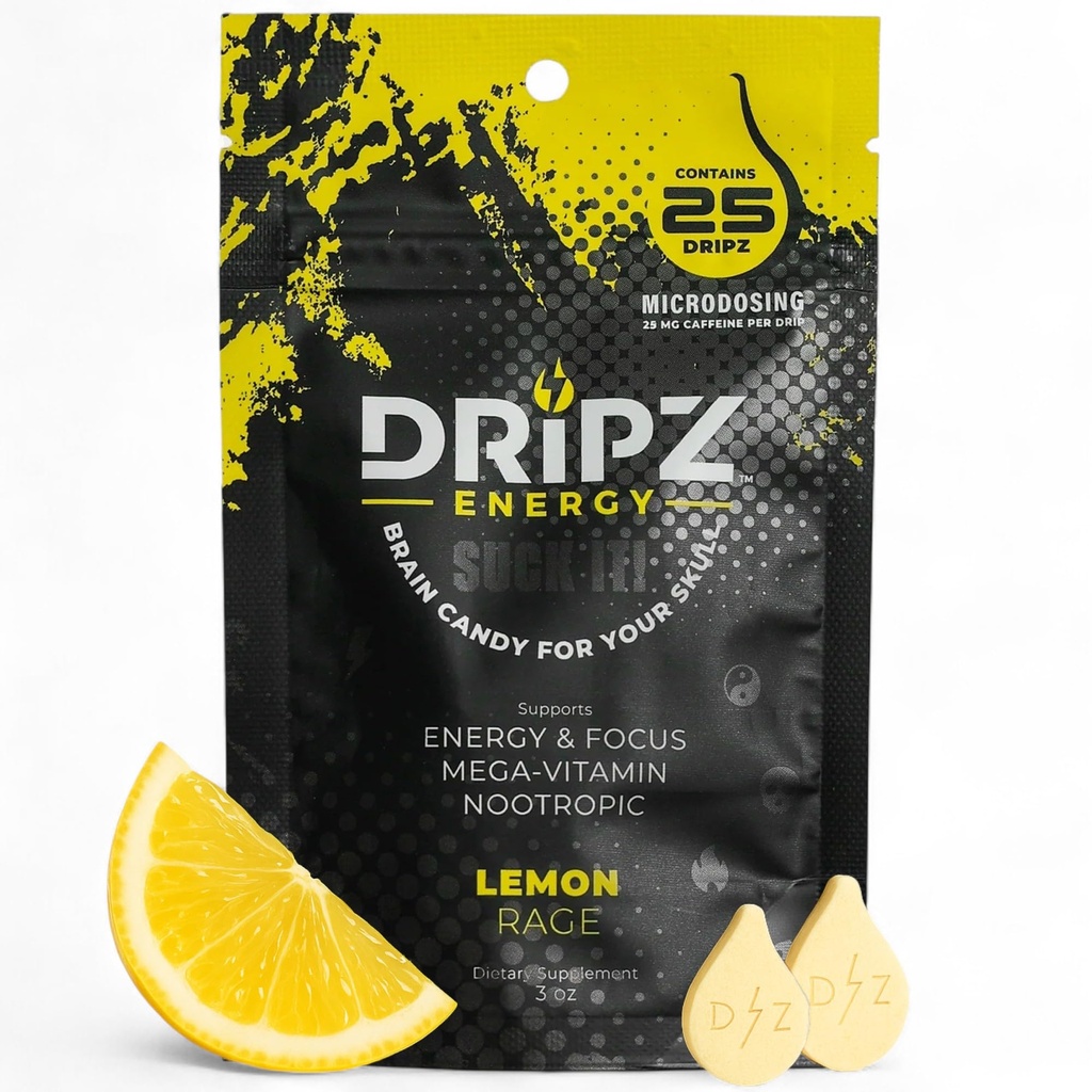 Lemon Rage – Nootropic Energy & Focus Tablets – Brain Fog Support & Productivity Booster – 25 Count