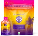 lilla træ Organic Energy Stick Pakninger - Zero Sugar, 80mg Natural Koffein fra Yerba Mate & Guarana, med B12 Vitamin til Glat, Crash-Free Energy - Lemon Iced Tea Flavor, 12 to- Go Pakninger