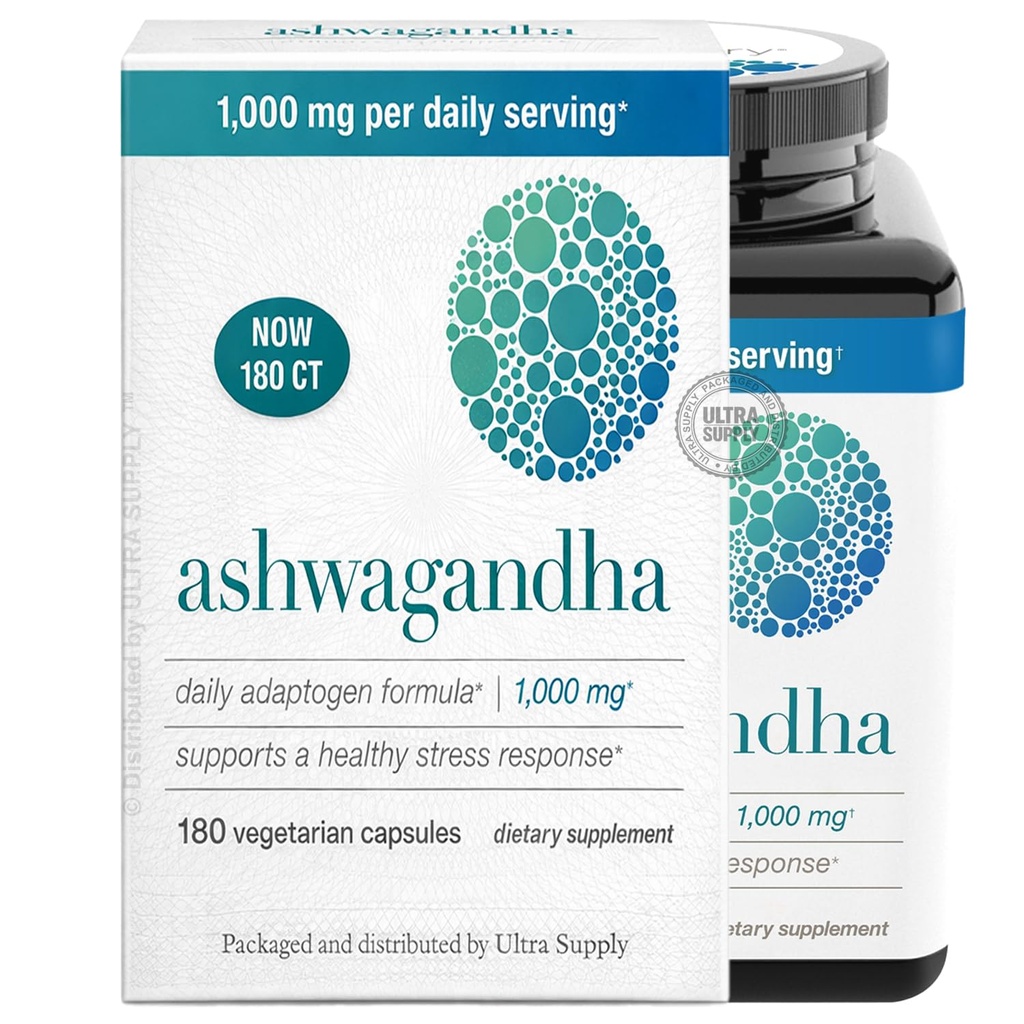 You.Theory Ashwagandha 1000 mg (180 Count. Value Pack) Full Spectrum Root + Extract Capsules
