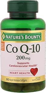 Nature 's Bounty Co Q- 10 200 mg Rapid Release Softels Understøtter cadiovaskulær sundhed 80 Ea (pakke med 8)