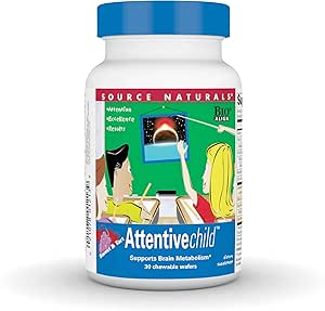 Source Naturals Tiltalende Child Chewable Wafers for Brain Metabolisme Support - 30 Fruit Wafers