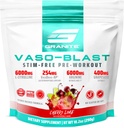 Granite Supplements Vaso Blast, Cherry Lime Flavor, Stimulant-Free Pre Workout for Men & Women with Grapeseed Extract, Arginine Nitrite, & VasoDrive-AP for Max Pump (20 Servings)