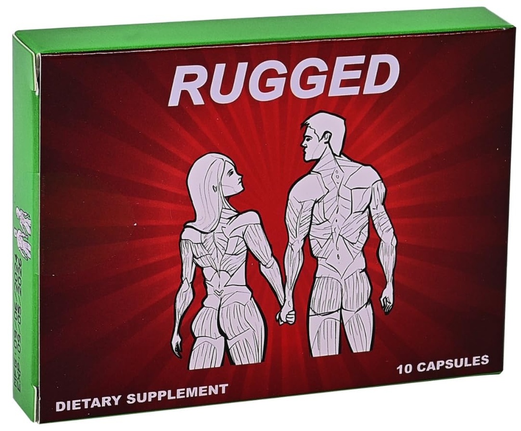 Rugged Male Supplement for Men. Fast Acting Sports Nutrition Supplement with 10 Potent Ingredients - Tongkat Ali + 9 More, for Improved Energy, Stamina, Endurance & Performance. 10 Capsules