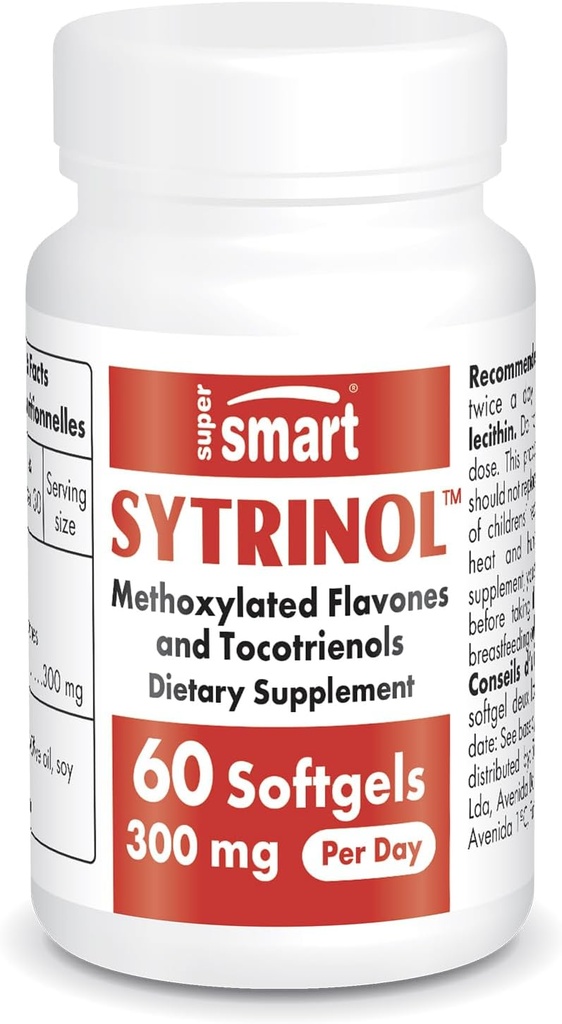 Supersmart - Sytrinol Supplement 300mg per dag (høj Absorption) - Citrus Bioflavonoider & Tocotrienols Complex - Palm Fruit Extract Name