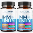 10- -1 immunsupport supplement: immunboostere til voksne & børn Daglig Immunitet forsvar med nøgle immunsystem Vitamin Zink, vitamin C og D, Plus Elderberry, Quercetin, Echinacea & mere, 60 Caps