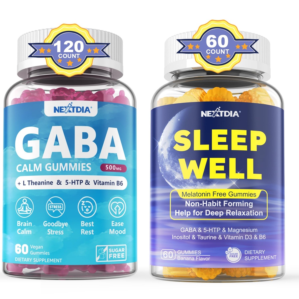 GABA Gummies, Melatonin Free Natural Sleep Gummies