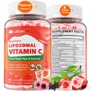 Naturlig Liposomal Vitamin C 1000mg Gummies til voksne børn 9 +, 1660mg Chewable Vitamin C w / 11mg Zink, D3, Elderberry, Echinacea, Bioflavonoid, immunforsvar - Organic VIT C fra frugter, sukker fri