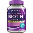 Lægens opskrifter Biotin 10.000 mcg, hårvækst, sund hud & negle, energi Metabolisme, Vegetarian-Friendly Biotin, med kokos olie, non-GMO, 3 måneder forsyning, 90 Vegetariske bløddele