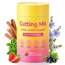 Cutting Mix Drink – Satiety & Metabolism Support | Berberine, Chromium, FOS, Yerba Mate & 5-HTP | Gut Health & Energy | Sugar-Free, Vegan, Non-GMO | Strawberry Açaí | 30 Sticks