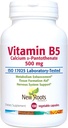 NY ROOTS HERBAL Vitamin B5 (500mg) med Calciumstearat 124; vitamin B5 Pantothensyre supplement (100 kapsler)