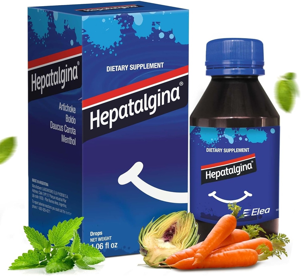 Leverstøtte fordøjelig Protector - Flydende urte supplement med Artichoke ekstrakt for lever rense Detox & Reparation - Lever Detox renser dråber med Mint, Boldo & Carrot - 120 ml