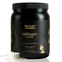 Sort pige Vitamin Mex124; Collagen Peptider Pulver - Collagen til hud, hår & negle - Ikke aromatiseret Hydrolyseret Collagen Pulver, Dairy- Free, Gluten- Free Collagen til kvinder og mænd - 16oz