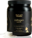 Sort pige Vitamin Mex124; Collagen Peptider Pulver - Collagen til hud, hår & negle - Ikke aromatiseret Hydrolyseret Collagen Pulver, Dairy- Free, Gluten- Free Collagen til kvinder og mænd - 16oz